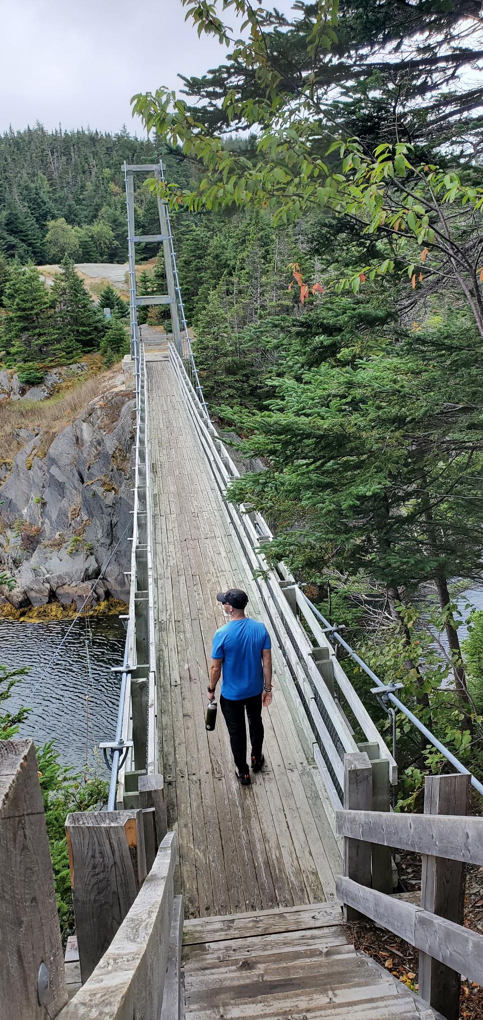 Hiking in expansive mountains